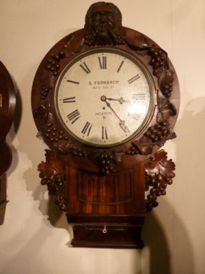 Fernbach of Hoxton mahogany wall clock