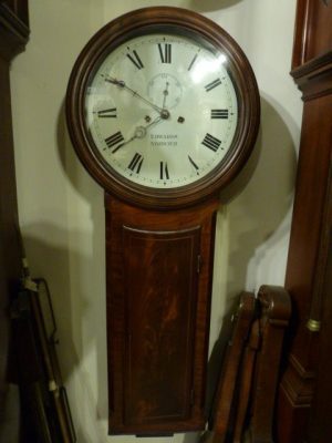 Edwards of Norwich Flame Mahogany Wall Clock