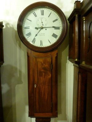 Davy of Norwich Mahogany Striking Wall Clock