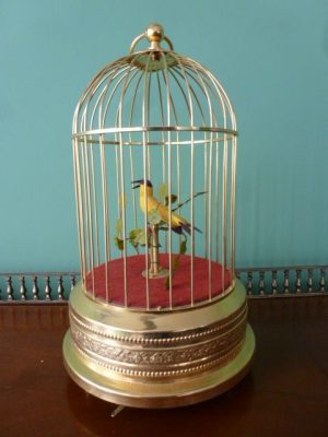 A Fine Swiss Automation of a Bird in a Cage