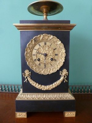 A Fine Empire Gilded Bronze Mantel Clock