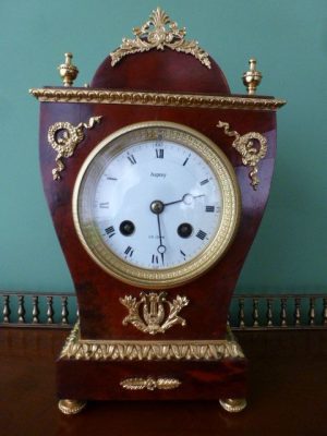 A Fine French Tortoiseshell Mantel Clock
