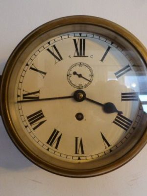 A Fine English Brass cased Ships Clock