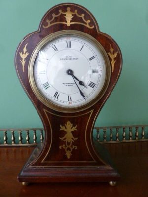 A Mahogany Balloon Cased Mantel Clock