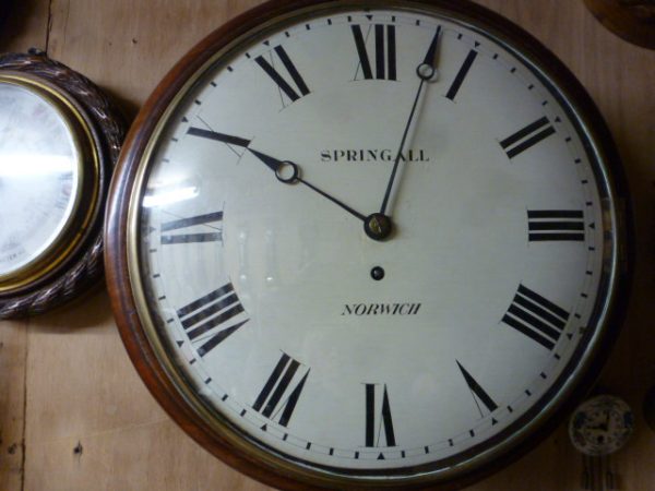 Springall of Norwich 8 Day Fusee Wall Clock